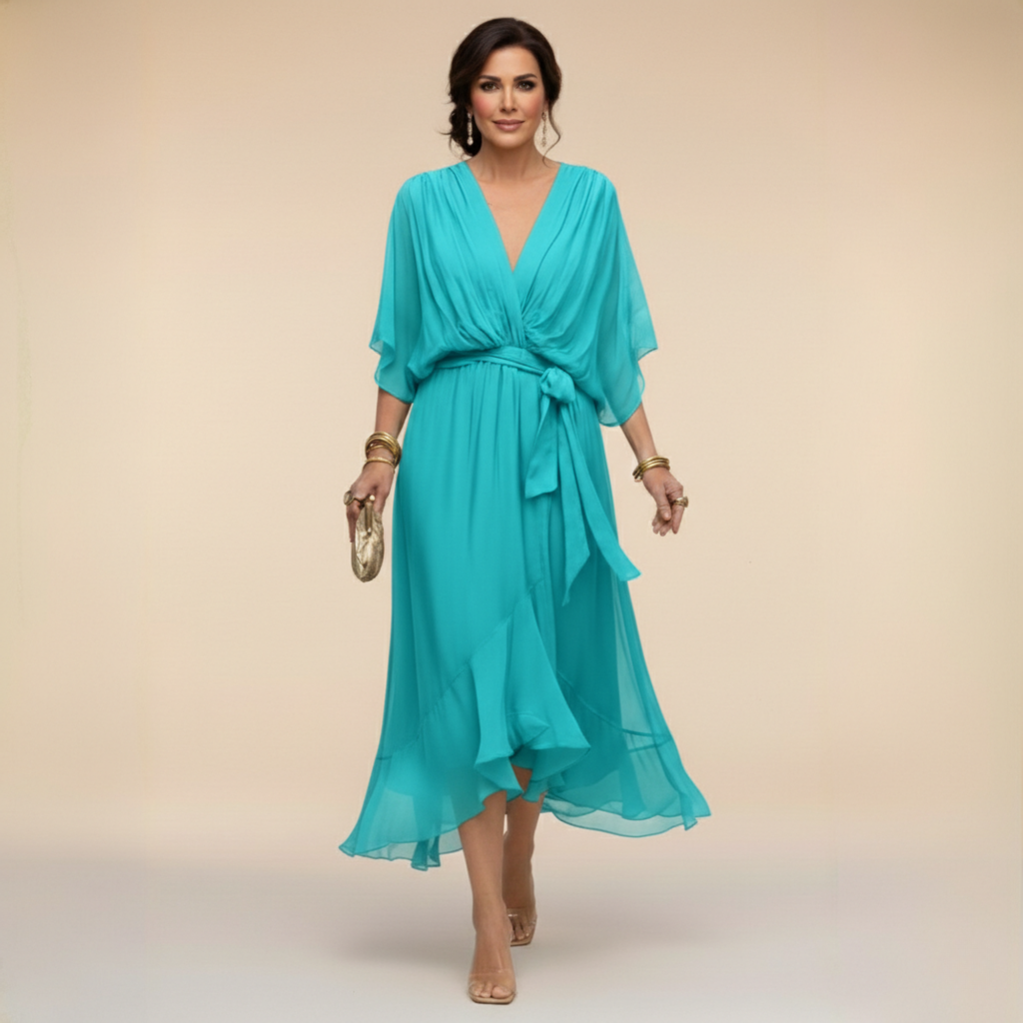 Sorena | Elegants V-veida Maxi Kleita