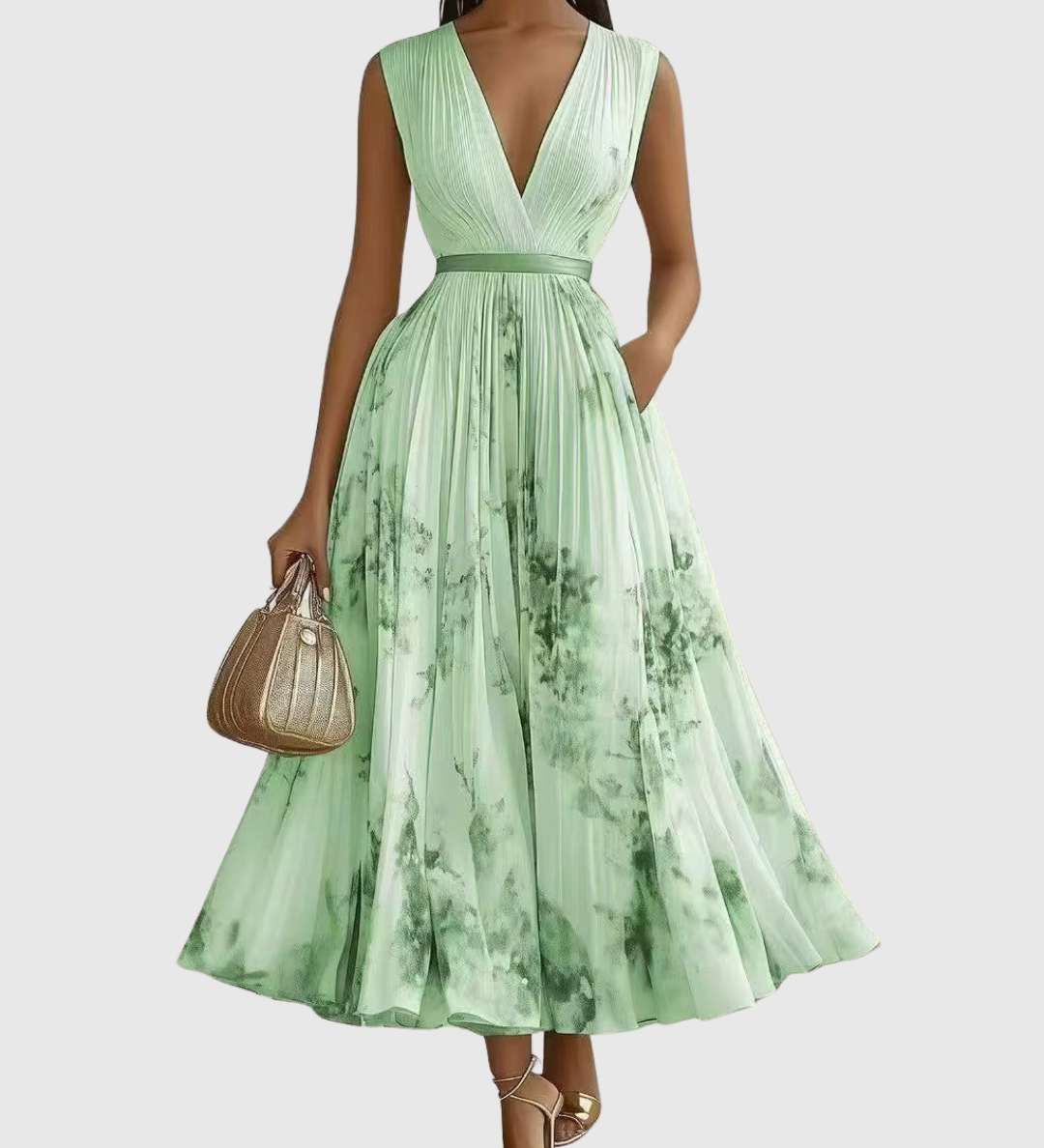 Siena | Elegants Plise Maxi Kleita