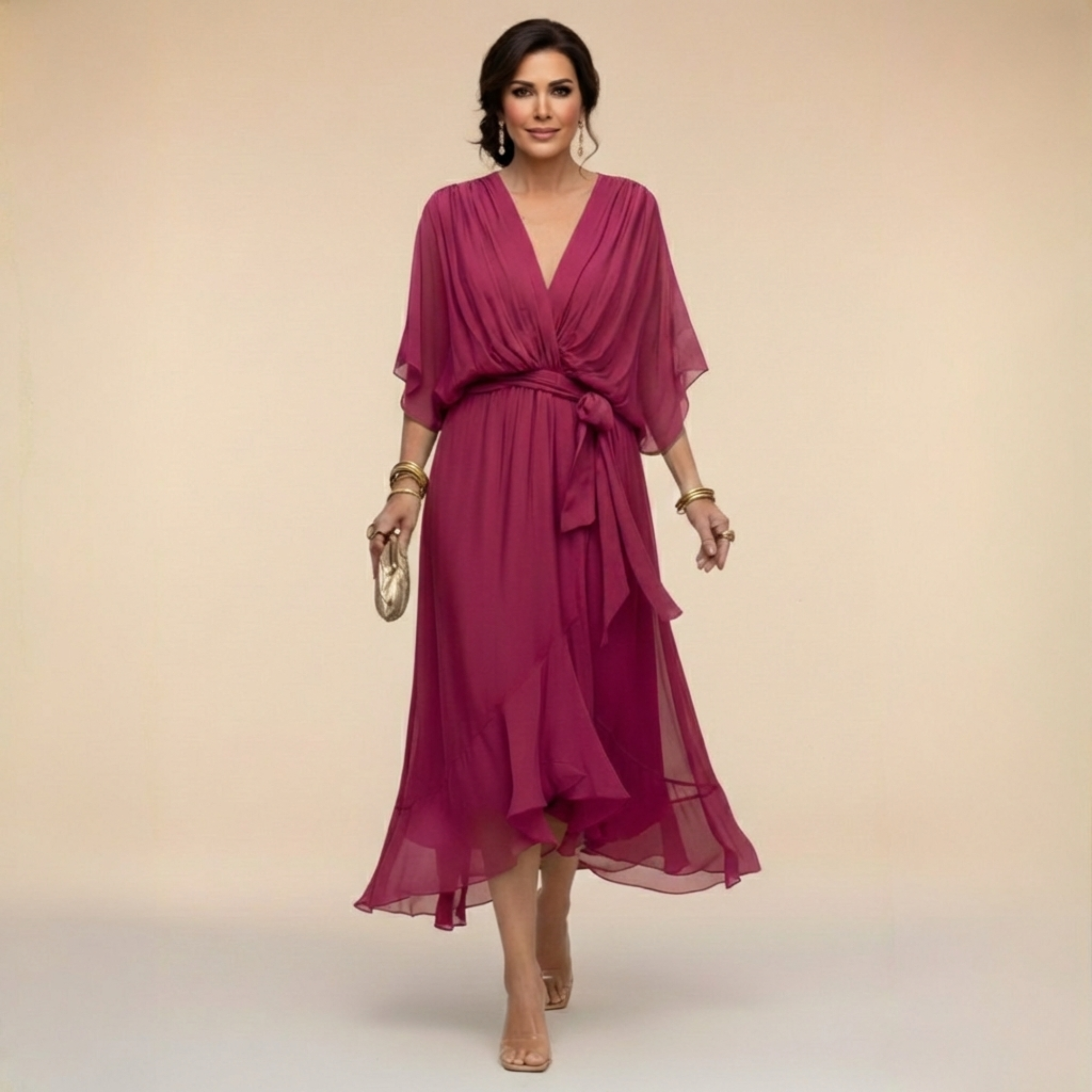 Sorena | Elegants V-veida Maxi Kleita