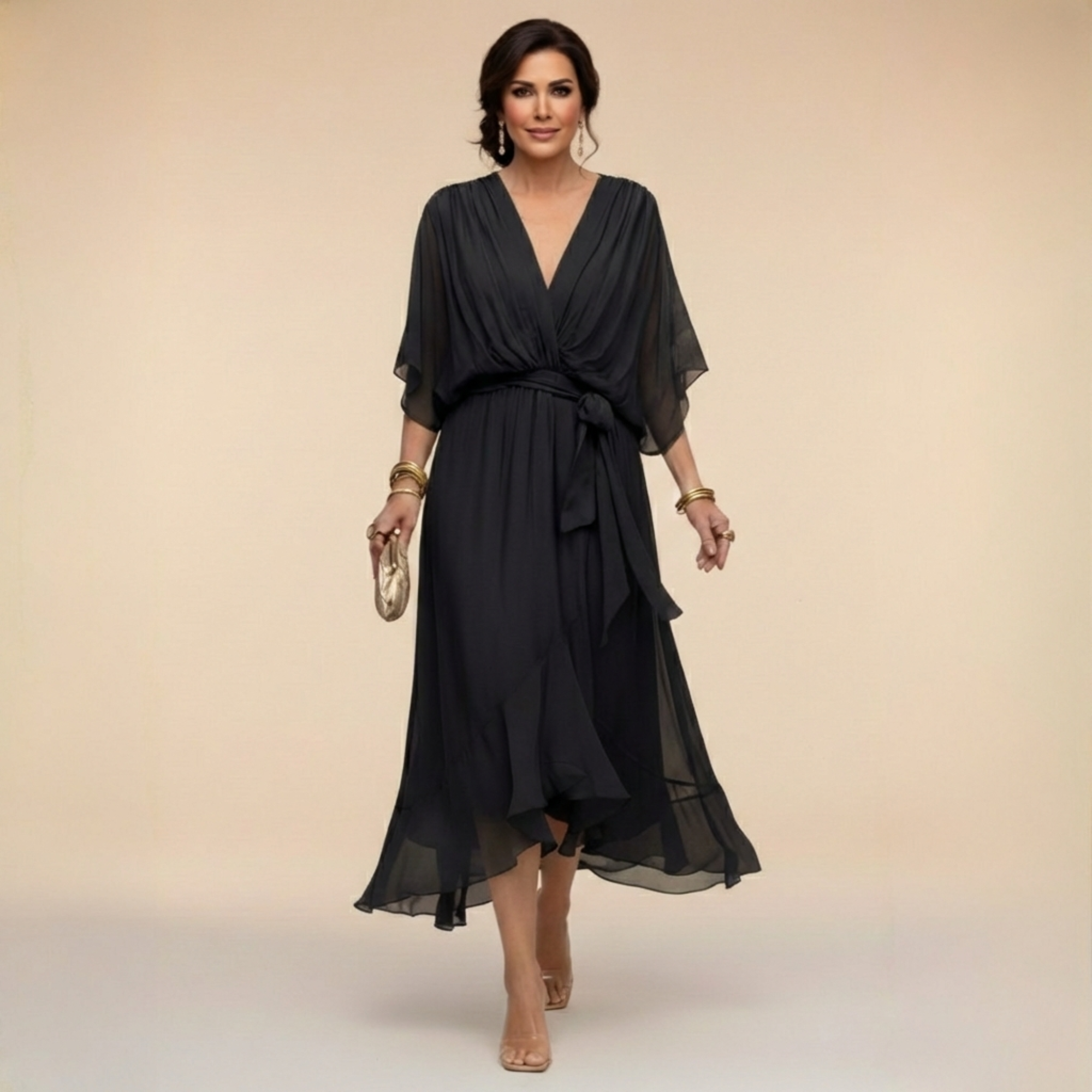 Sorena | Elegants V-veida Maxi Kleita