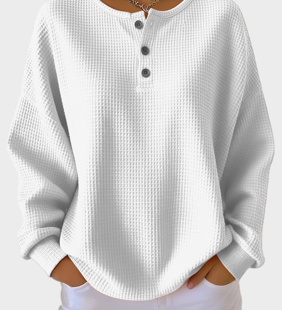 Anne - Vafļu auduma Henley krekls