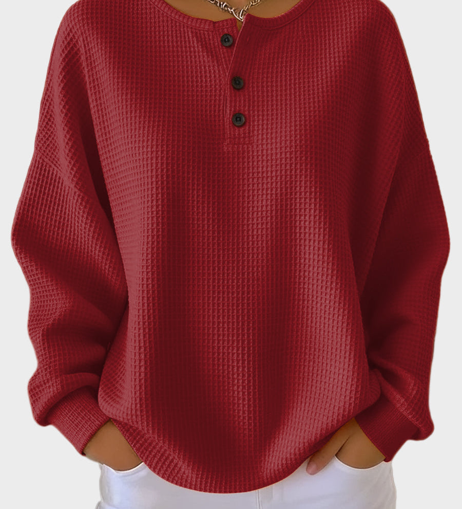 Anne - Vafļu auduma Henley krekls