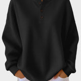 Anne - Vafļu auduma Henley krekls