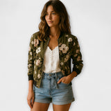 Andreia - Elegants ziedu bomber jakas