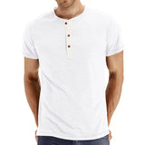 T-Krekls Henley - Mīksta Auduma Apkakle