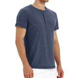 T-Krekls Henley - Mīksta Auduma Apkakle