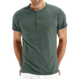 T-Krekls Henley - Mīksta Auduma Apkakle