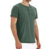 T-Krekls Henley - Mīksta Auduma Apkakle
