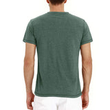 T-Krekls Henley - Mīksta Auduma Apkakle