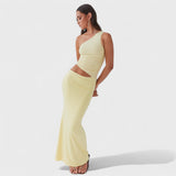Seranella - Asimetrisks maxi kleita