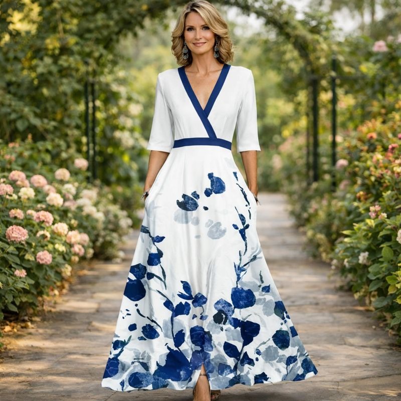 Mila | Mīksta V-veida Maxi kleita