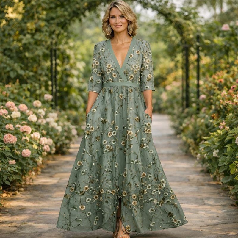 Mila | Mīksta V-veida Maxi kleita