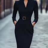 Iara - Elegants Melns Kleita